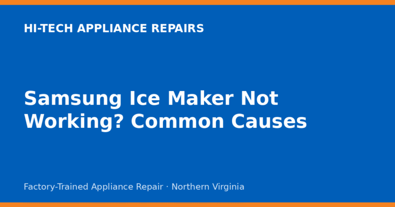 Samsung Ice Maker Not Working? Common Causes