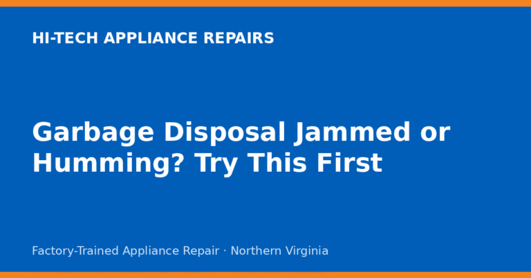 Garbage Disposal Jammed or Humming? Try This First
